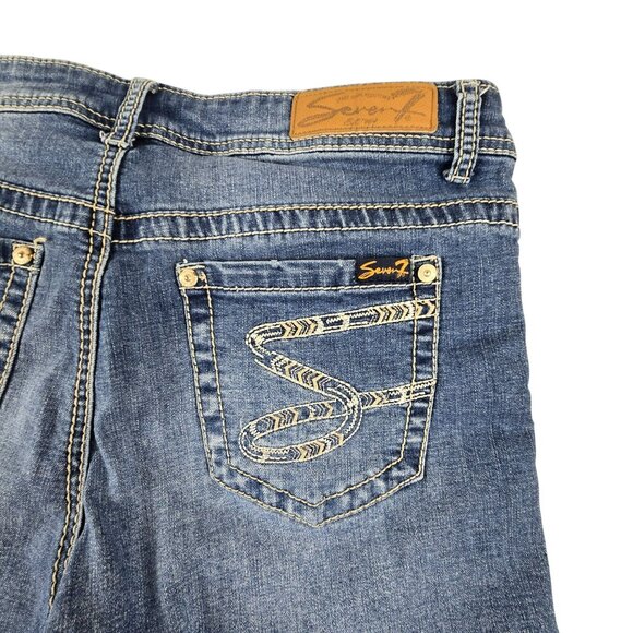 Seven7 Womens Shorts Denim Jeans Size 10 With Back Pocket Detail JH1789 - Picture 5 of 6